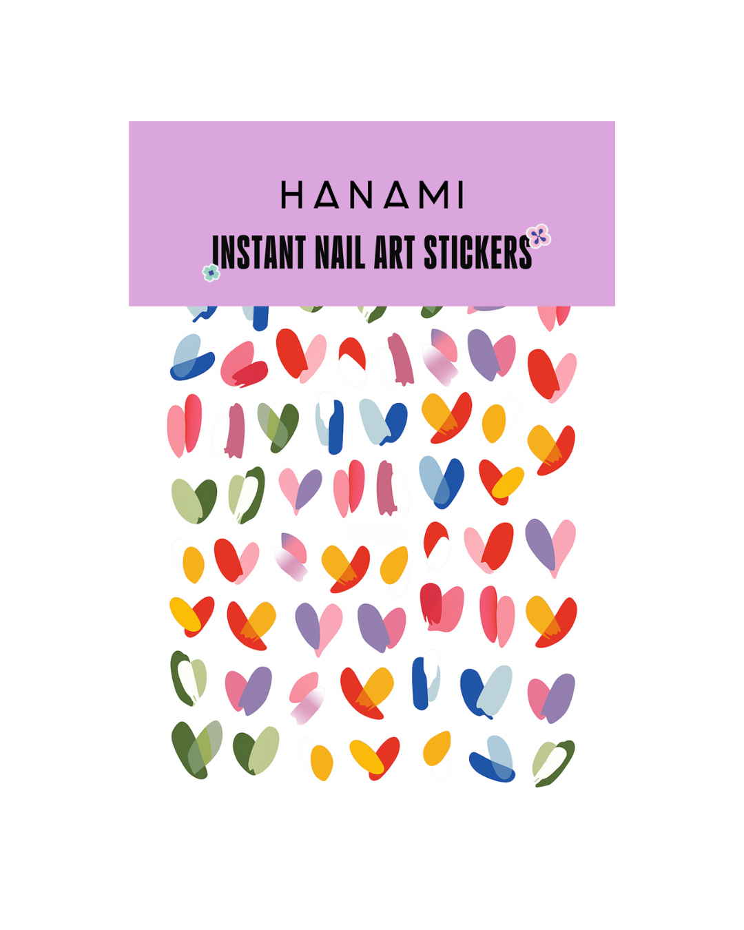 Nail Stickers Painted Hearts