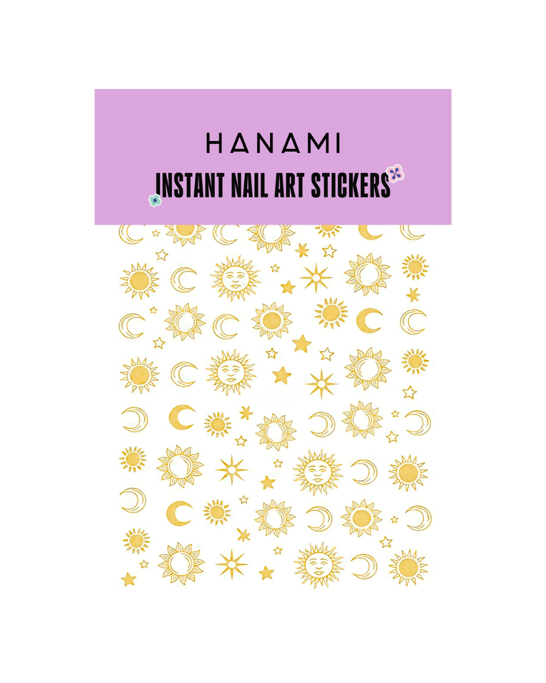 Nail Sticker Gold Sun & Moon